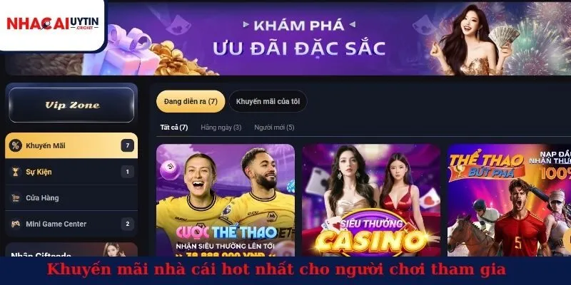 Khuyến mãi nhà cái hot nhất cho người chơi tham gia
